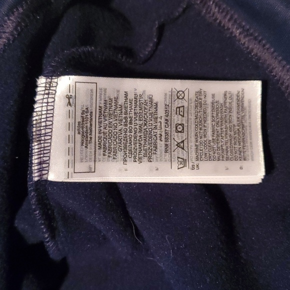 Adidas Textured Anorak Blue 2-Toned Cinched Sz. L Hoodie - Picture 12 of 16